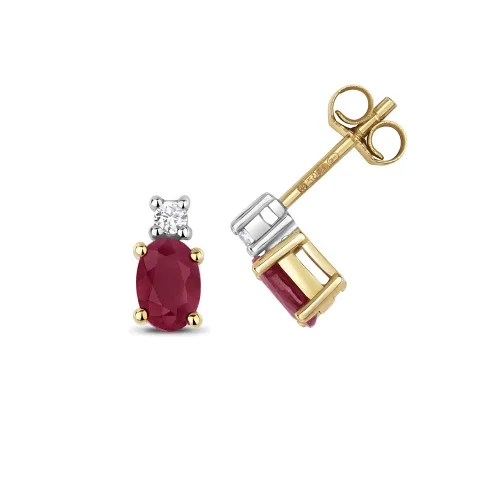 Ruby And Diamond Earrings